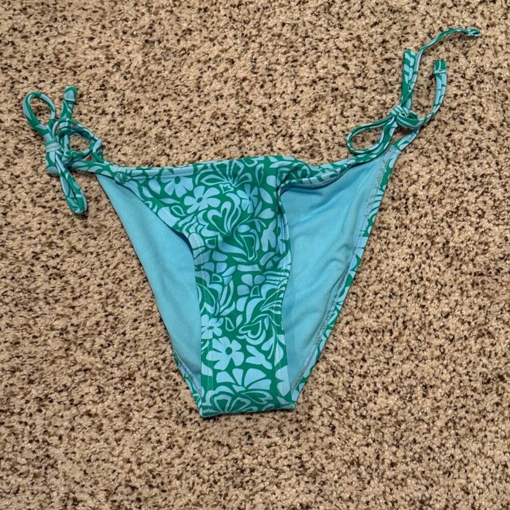 NWT Wild Fable | Floral Bralette Bikini Bottom | Green/Blue | Size: S